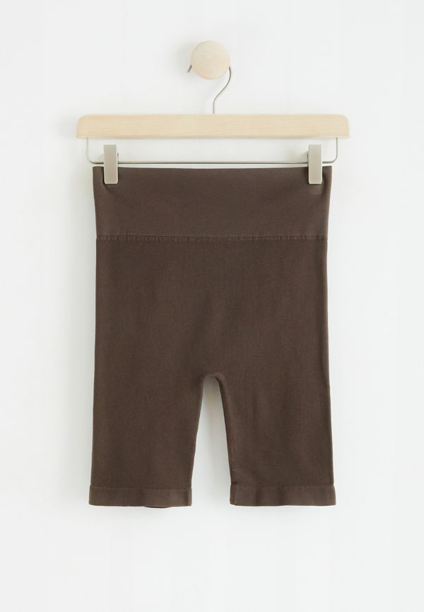 Ribbad sömlös comfort waist cykelbyxa