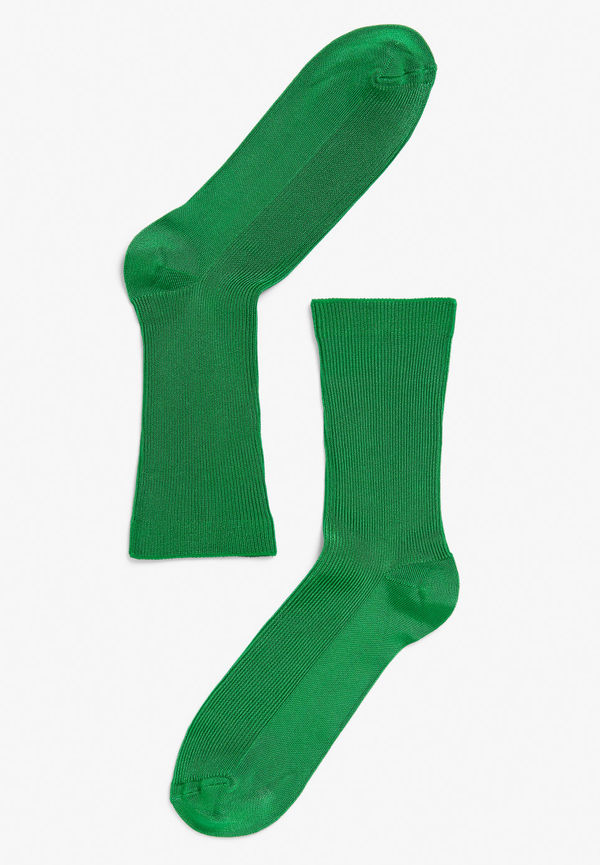 Ribbed luxe socks - Green