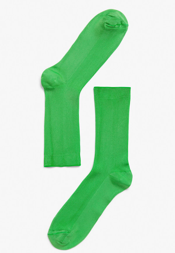 Ribbed luxe socks - Green
