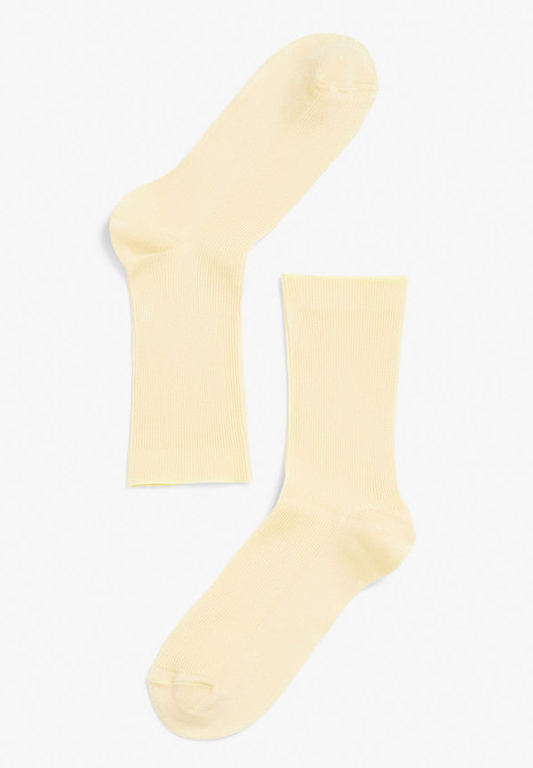 Ribbed luxe socks - Yellow