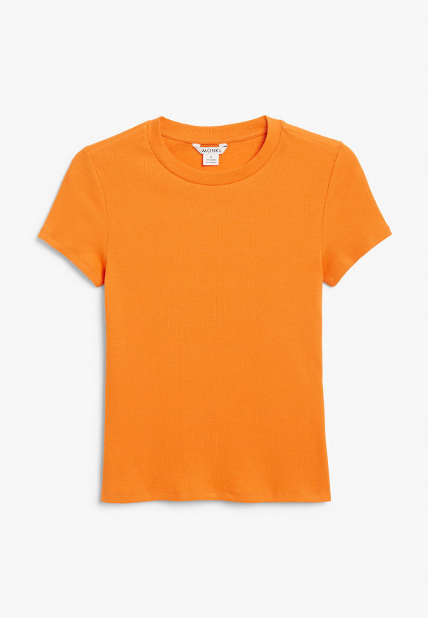 Ribbed t-shirt - Orange