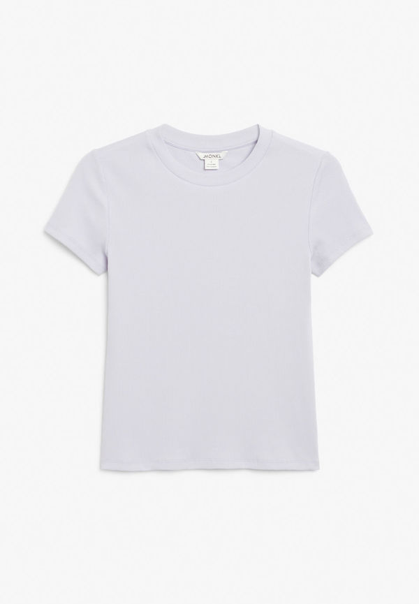 Ribbed t-shirt - Purple