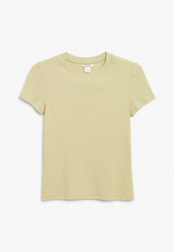Ribbed t-shirt - Yellow