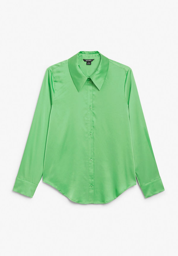 Satin shirt - Green