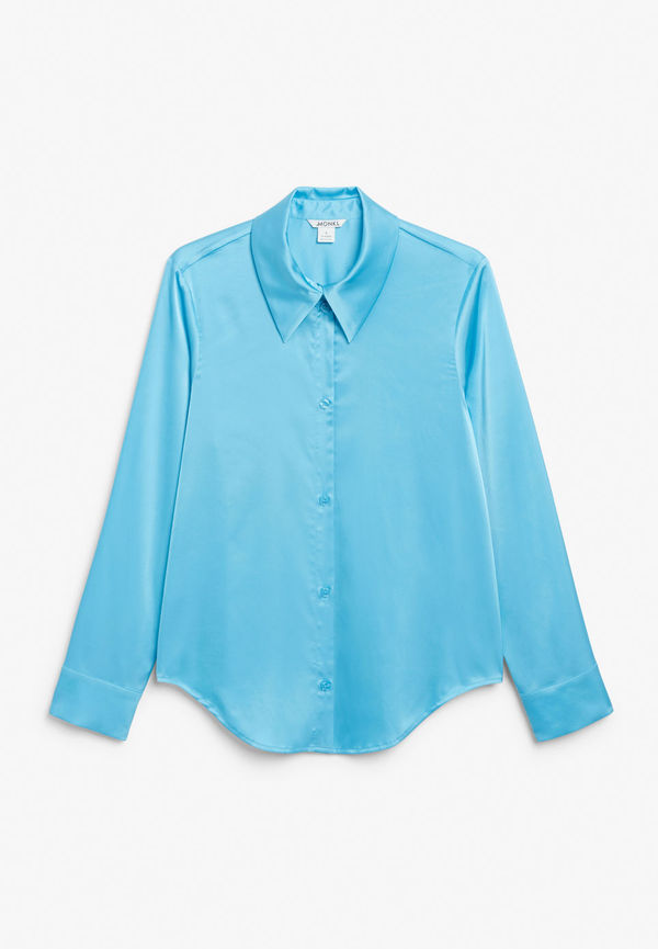 Satin shirt - Turquoise