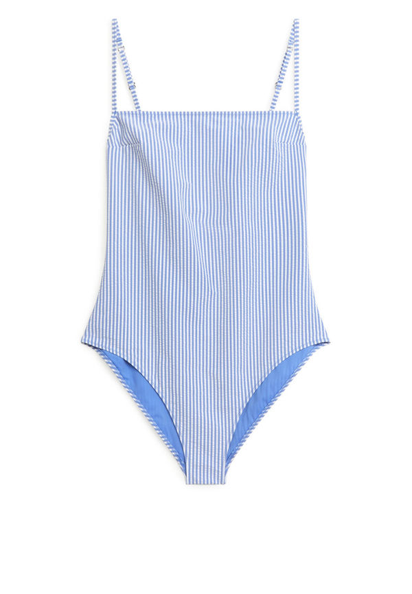 Seersucker Swimsuit - Blue