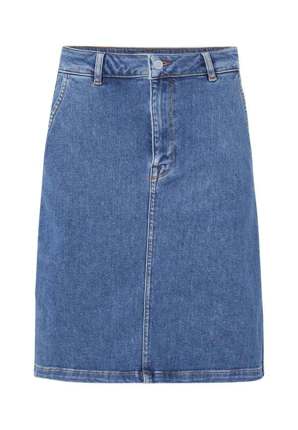 Selected FEMME - Jeanskjol slfRandi HW Shad Blue Denim Skirt - Blå