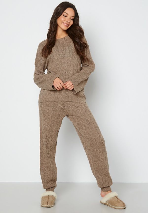 SELECTED FEMME Ansley MW Cable Knit Pant Amphora S