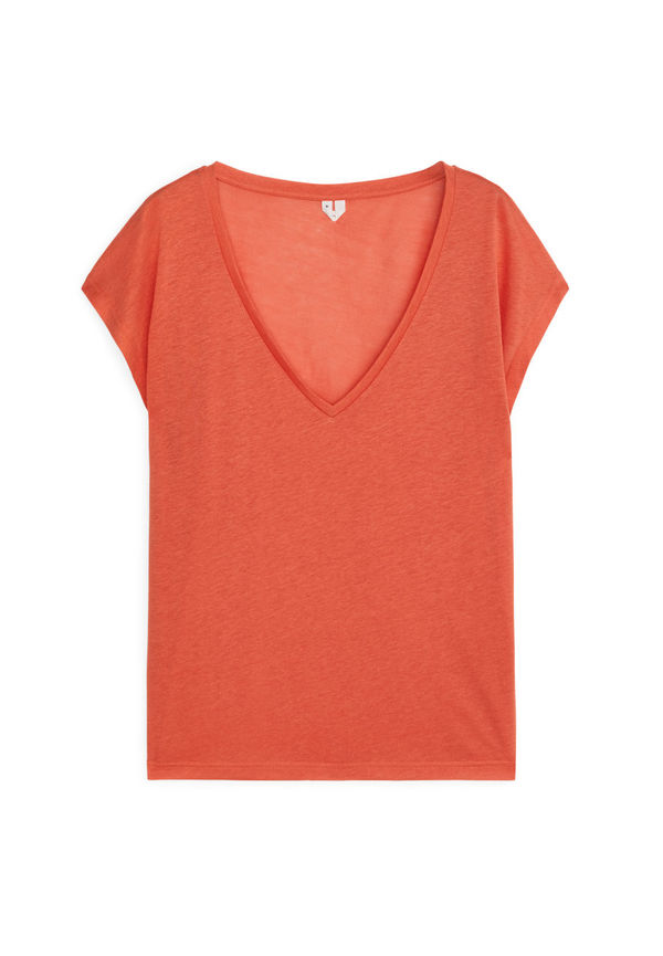 Semi-Sheer T-Shirt - Orange