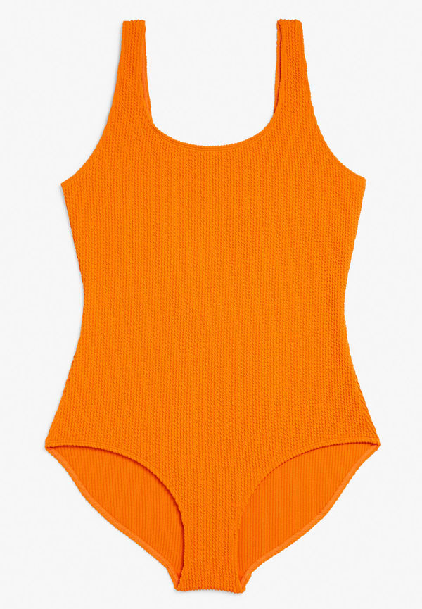 Shirred swimsuit - Orange