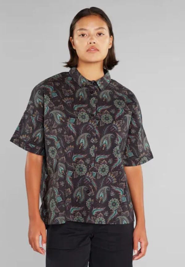 Shirt Nibe India Flowers Charcoal