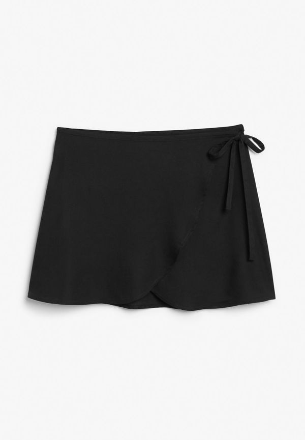 Short cotton sarong - Black