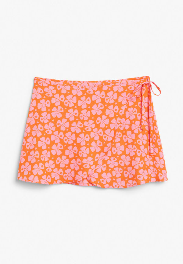 Short cotton sarong - Pink