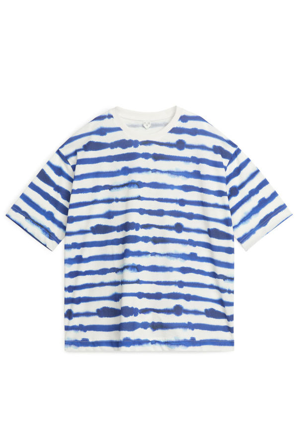 Slow Flowers Print T-Shirt - Blue