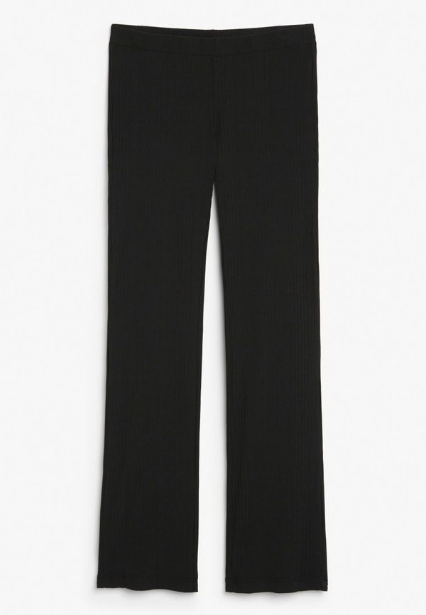 Soft flared trousers - Black