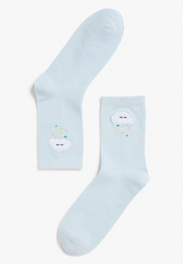 Sporty statement socks - Blue