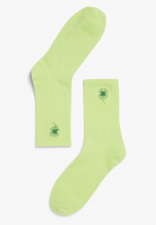 Sporty statement socks - Green