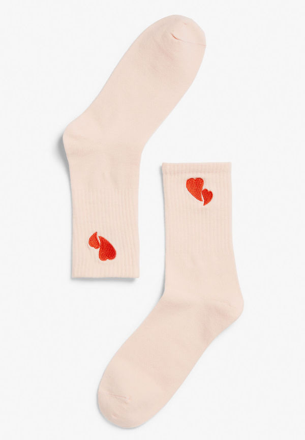 Sporty statement socks - Pink