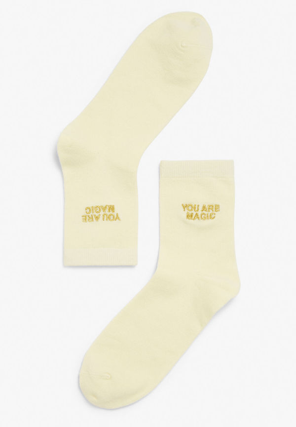 Sporty statement socks - Yellow