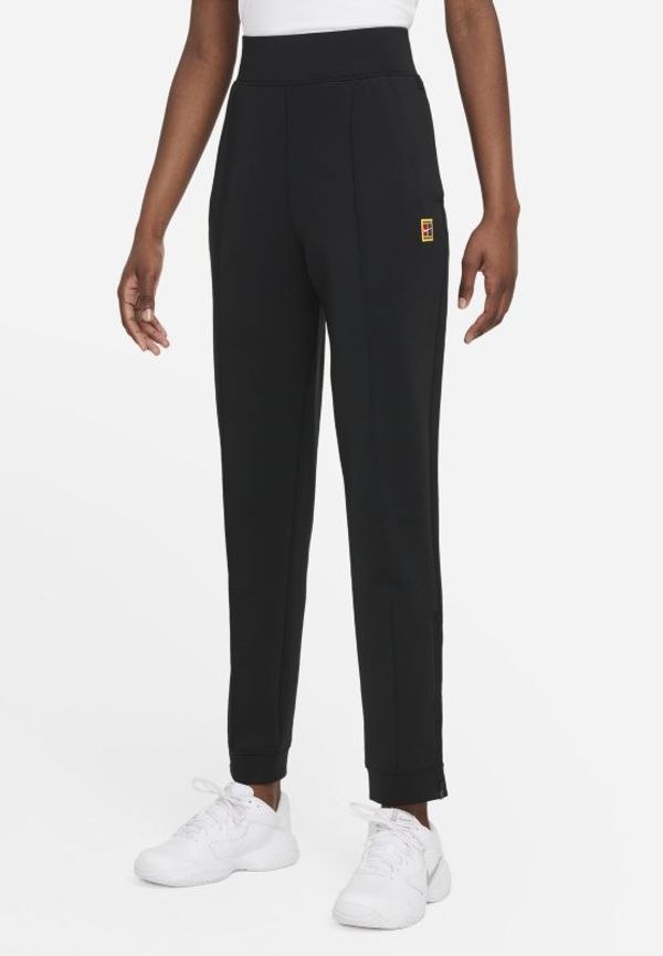 Stickade tennisbyxor NikeCourt Dri-FIT för kvinnor - Svart
