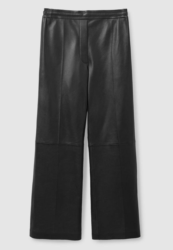 STRAIGHT-LEG LEATHER TROUSERS