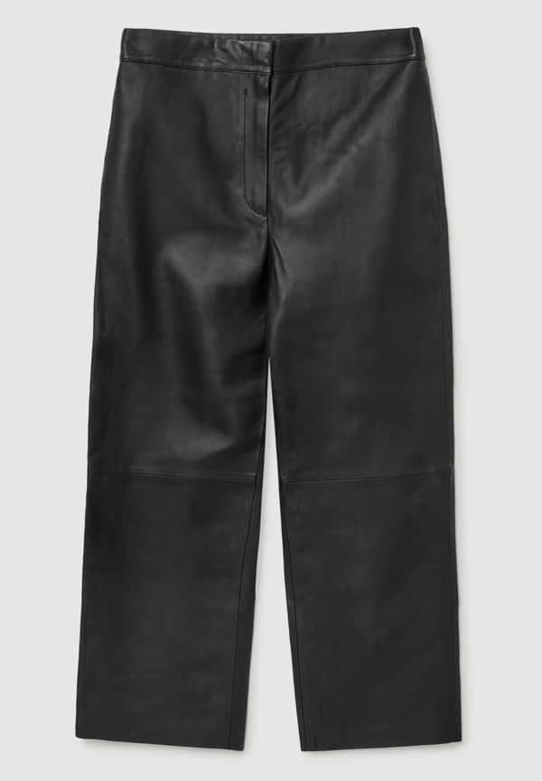 STRAIGHT LEATHER TROUSERS