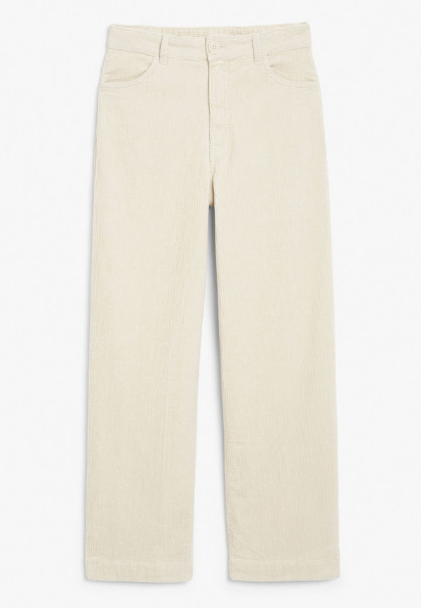 Straight leg corduroy jeans - Beige