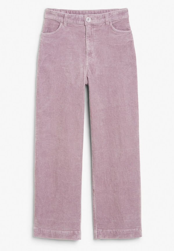 Straight leg corduroy jeans - Purple