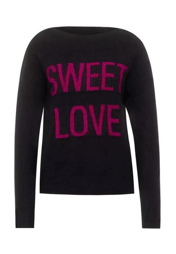 Street One - Stickade tröjor & koftor - Svart - Dam - Storlek: Xl,2Xl,L