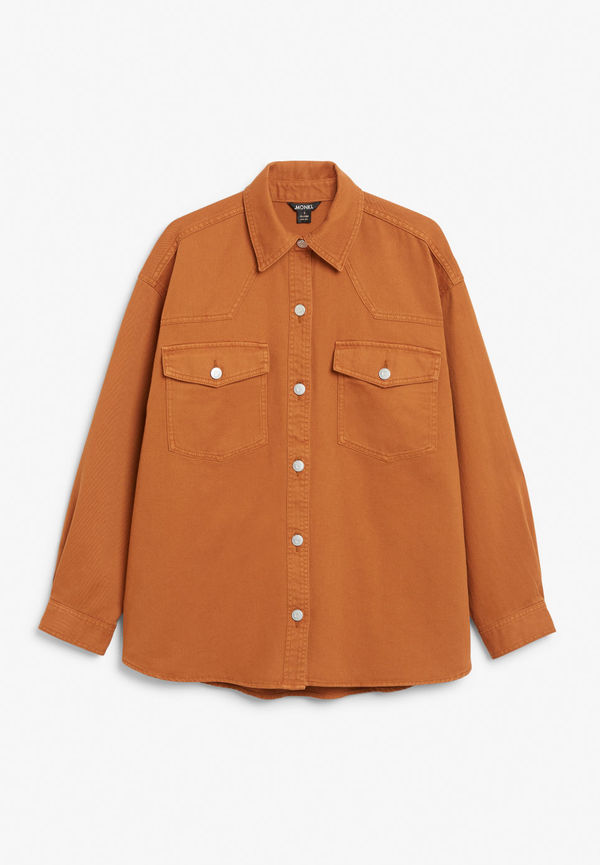 Structured denim shirt - Orange
