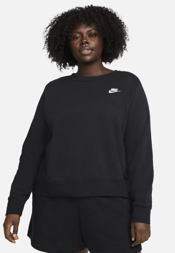 Sweatshirt Nike Sportswear Club Fleece med rund hals för kvinnor - Svart