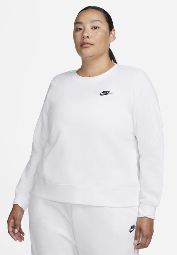 Sweatshirt Nike Sportswear Club Fleece med rund hals för kvinnor - Vit