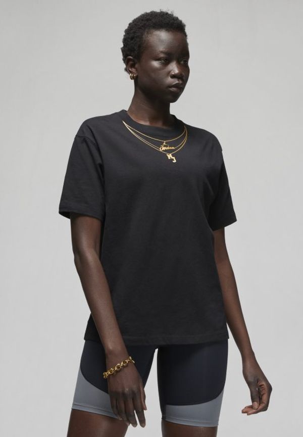 T-shirt Jordan (Her)itage Gold Chain för kvinnor - Svart