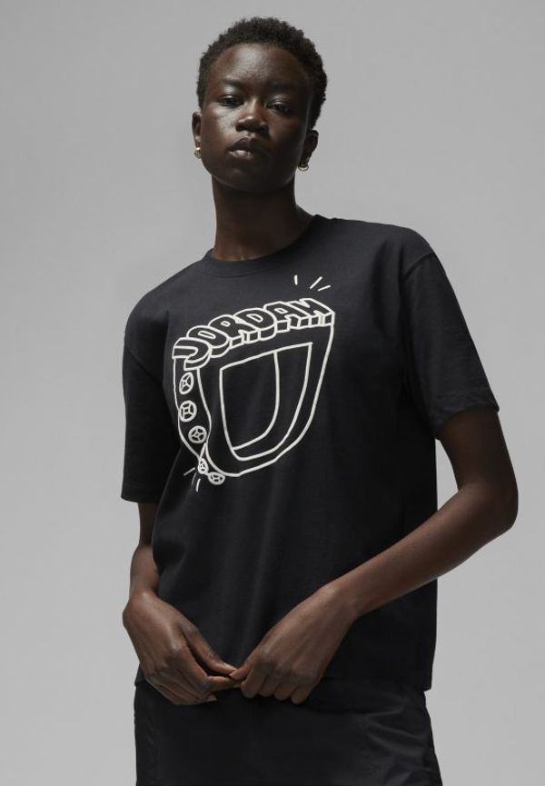 T-shirt Jordan Flight GF för kvinnor - Svart