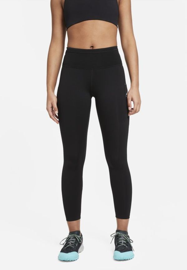 Terränglöparleggings för terräng Nike Epic Luxe med mellanhög midja och ficka för kvinnor - Svart
