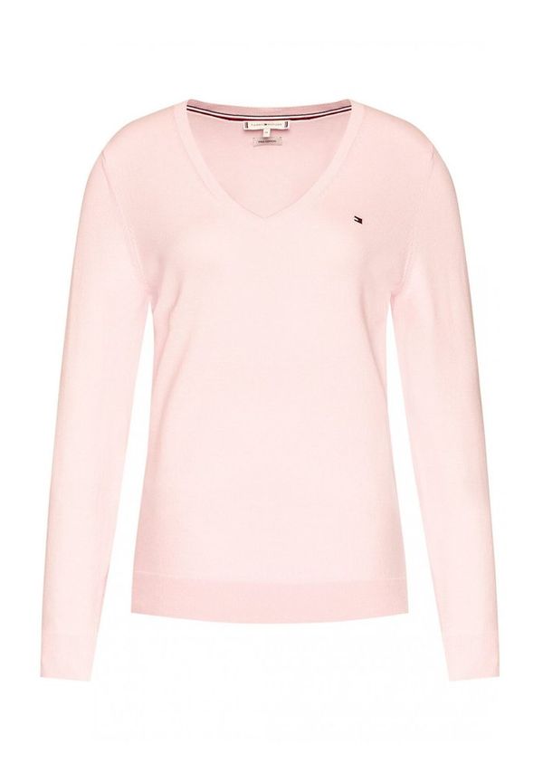 Tommy Hilfiger - Stickade tröjor & koftor - Rosa - Dam - Storlek: 2XS