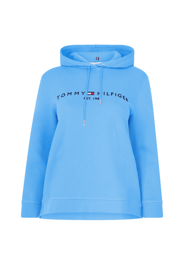 Tommy Hilfiger Curve - Huvtröja Crv Regular Hilfiger Hoodie LS - Blå