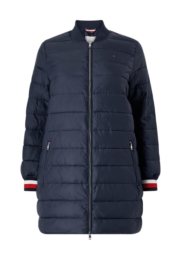 Tommy Hilfiger Curve - Jacka Crv Sorona LW Padded Long Bomber - Blå