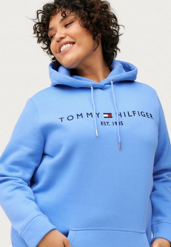 Tommy Hilfiger Curve - Sweatshirtklänning Crv Reg Hilfiger Hoodie Dress - Blå