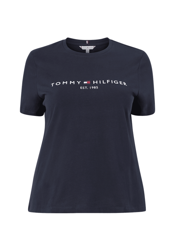 Tommy Hilfiger Curve - Topp Crv Regular Hilfiger C-NK Tee SS - Blå