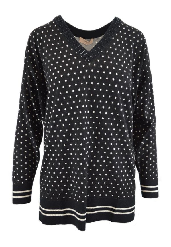 Twinset - Stickade tröjor & koftor - Svart - Dam - Storlek: S,M
