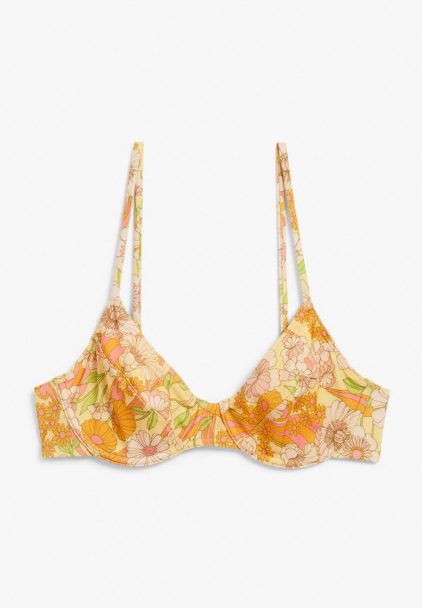Underwire bikini bra - Yellow