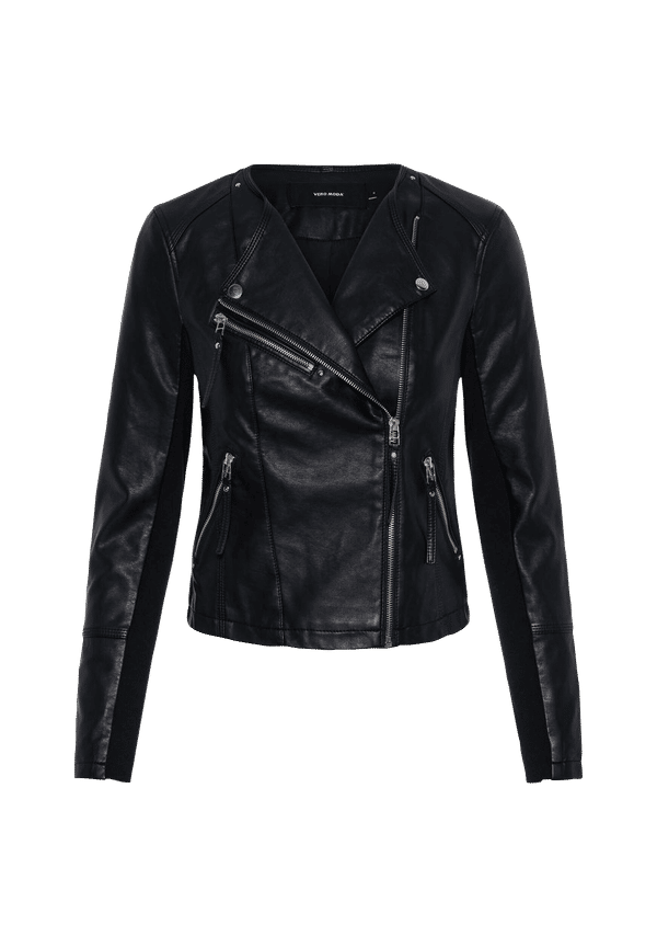 Vero Moda - Bikerjacka vmRiafavo 22 Short Coated Jacket - Svart