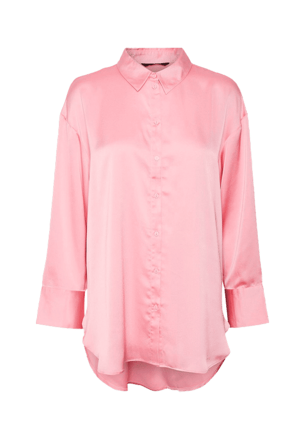 Vero Moda - Långskjorta vmRie Oli LS Overshirt - Rosa