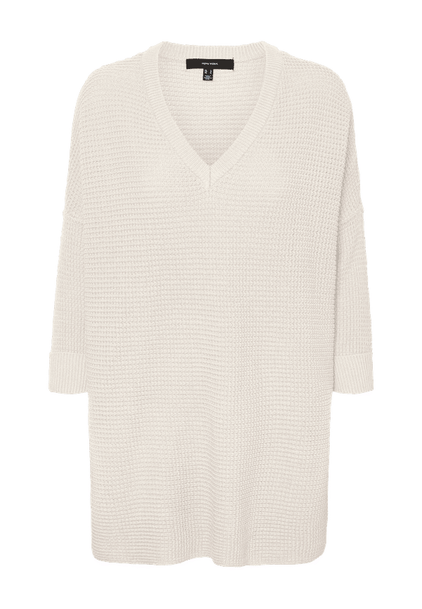 Vero Moda - Tröja vmLeanna 3/4 V-neck Long Blouse - Vit