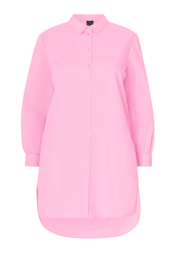 Vero Moda Curve - Långskjorta vmBente LS Long Shirt - Rosa