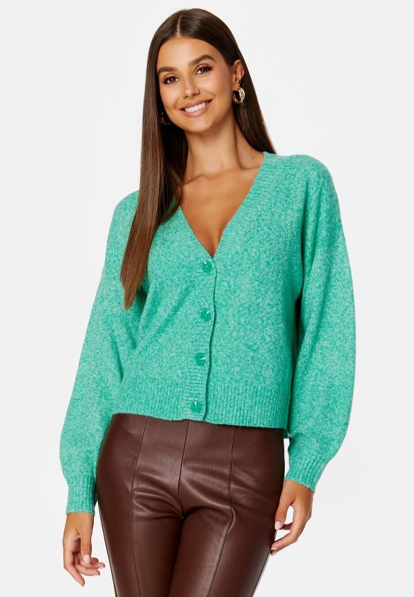 VERO MODA Doffy LS V-Neck Button Cardigan Pepper Green Detail L