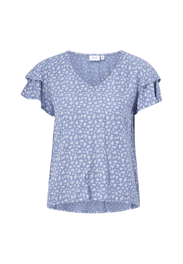 Vila - Blus viKiwiS/S TOP/SU/VOL - Blå