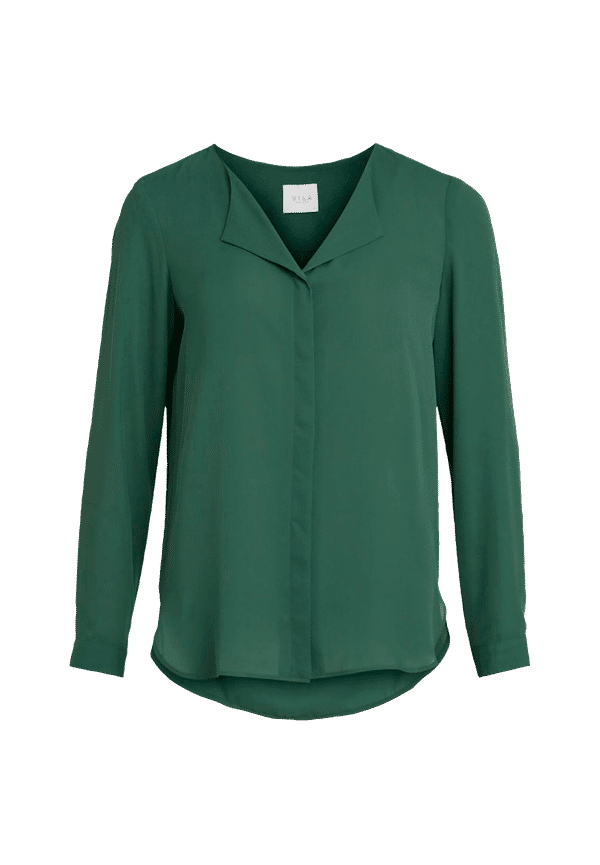 Vila - Blus viLucy L/S Shirt - Grön