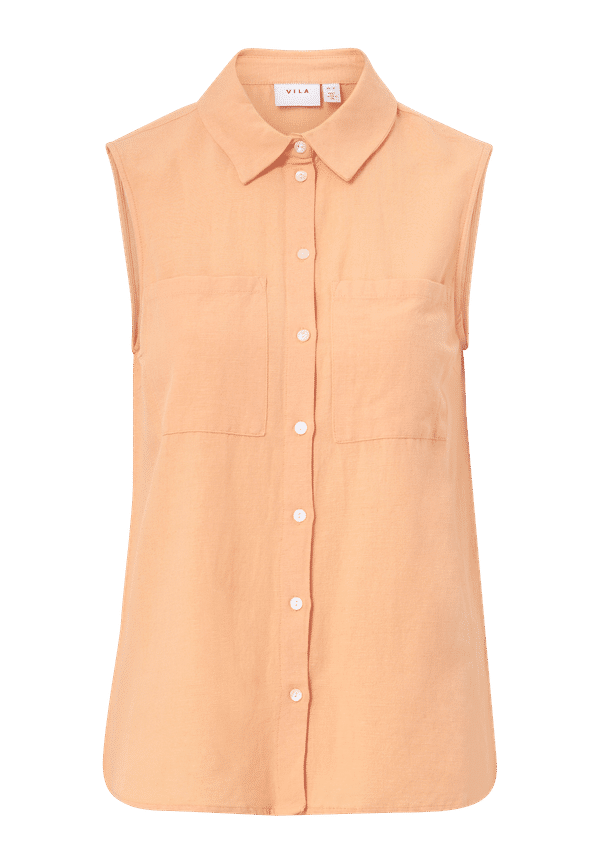 Vila - Blus viPrisilla S/L Shirt - Orange
